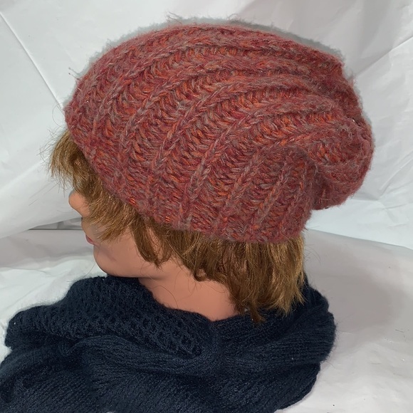 MULTICOLOR red and Gray knit beanie - Picture 2 of 4